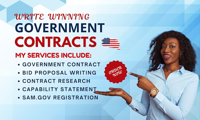 Gig Preview - Write winning government contract research, bid proposal, write rfp rfq