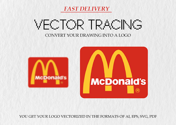 Gig Preview - Vector trace, convert your drawing or low quality photo to a high quality logo