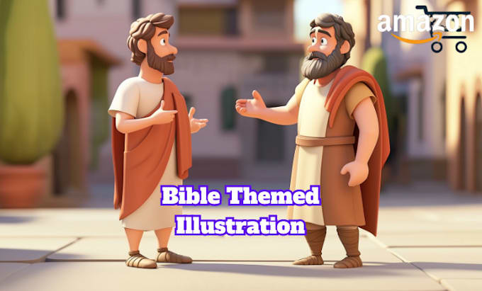 Bestseller - do christian 3d children themed bible story book illustration, cover design