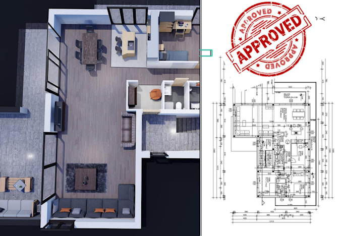 Gig Preview - Do USA california pe stamp of 2d floor plans, architectural drawing city permit