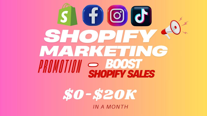 Gig Preview - Do shopify promotion, shopify ecommerce marketing to super boost shopify sales