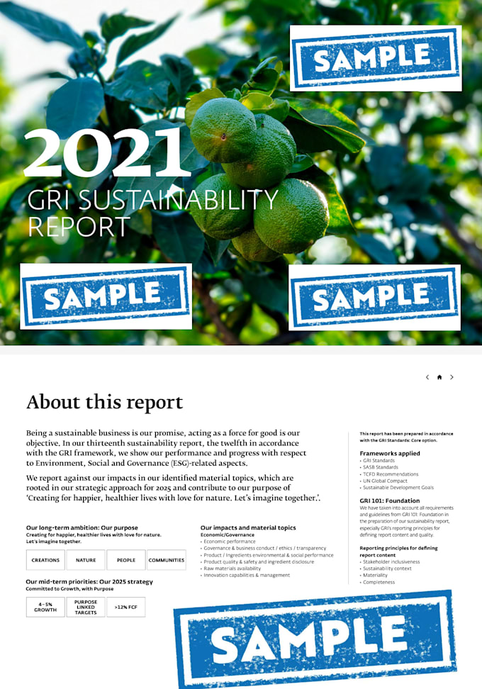 Gig Preview - Help your company produce a sustainability report in gri format