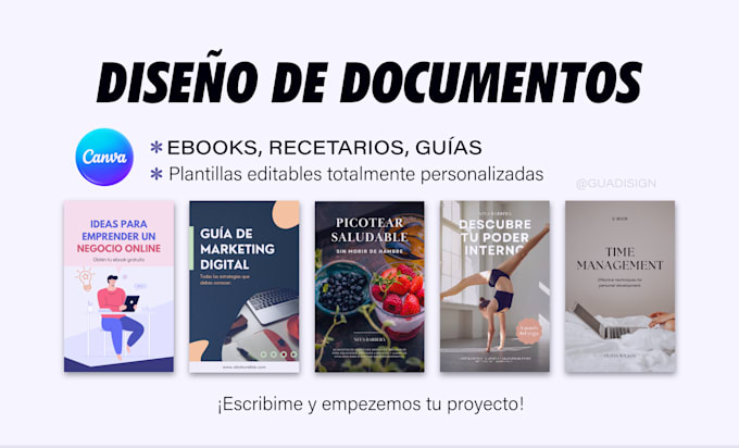 Gig Preview - Diseñar documentos en canva