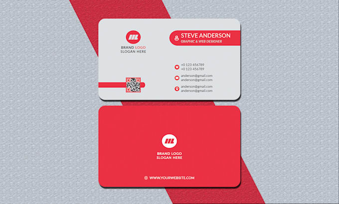 Gig Preview - Create minimal business card design for your brand