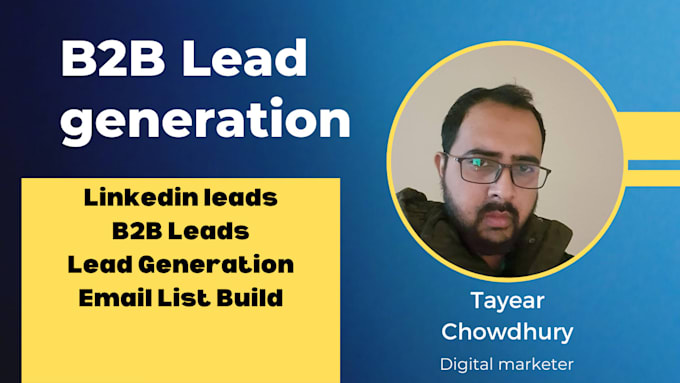 Gig Preview - Do lead generation,  business to business lead generation, linkedin leads