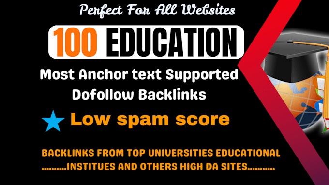 Gig Preview - Make 100 high authority educational link building backlinks