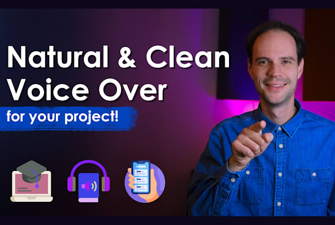 Gig Preview - Record a friendly voice over for your course, app or as audiobook narrator