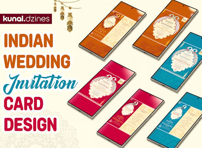 Gig Preview - Make digital indian wedding invitation