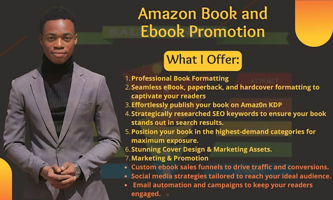 Gig Preview - Do ebook book promotion, amazon book promotion, ebook sales funnel