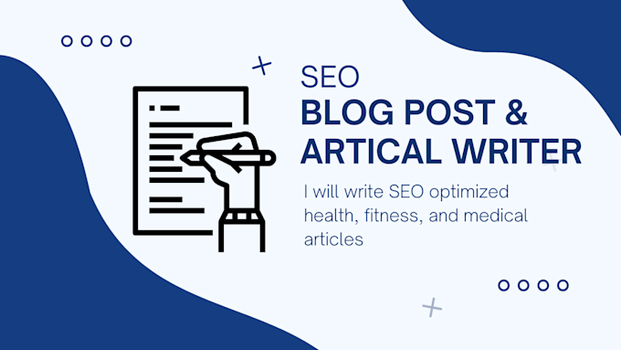 Gig Preview - Write SEO optimized,fitness, health, and medical articles