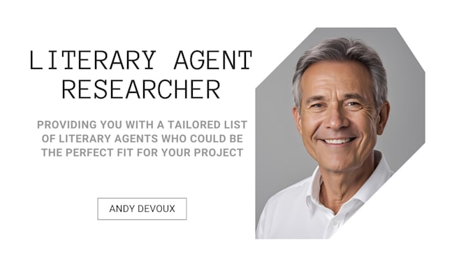 Gig Preview - Research and submit queries to literary agents for you