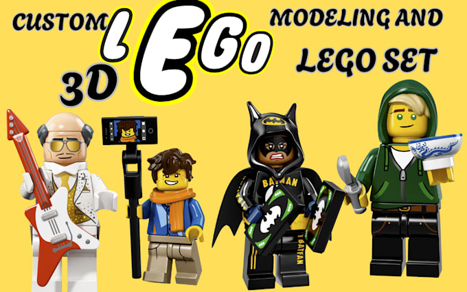 Gig Preview - Custom 3d lego model, 3d lego set, minifigure ,3d lego model for 3d printing