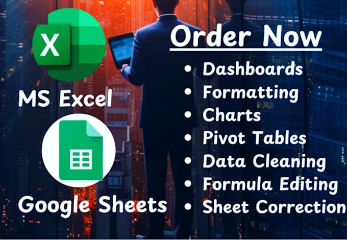 Gig Preview - Create and fix any excel sheet and visualize data