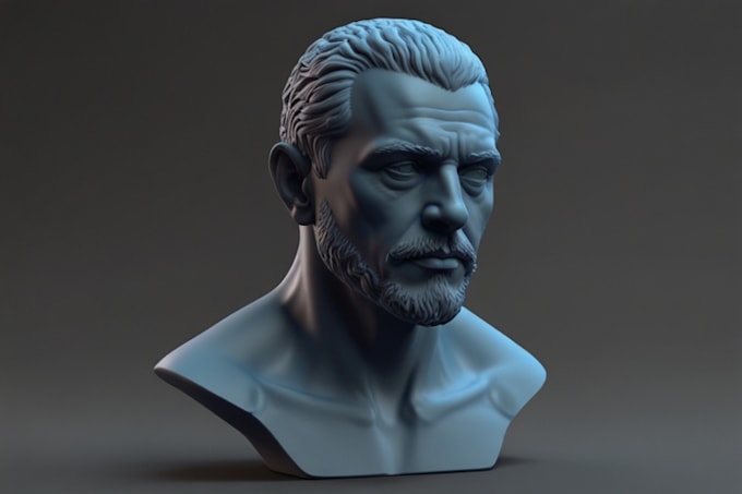 Gig Preview - 3d head bust 3d portrait 3d head 3d bust 3d face zbrush for 3d printing