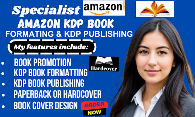 Gig Preview - Publish book on amazon kindle kdp book formatting amazon kdp book publishing