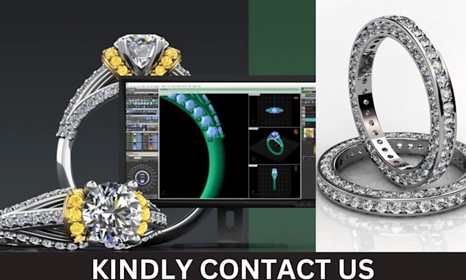 Gig Preview - Create 3d jewelry cad design model, custom rings, earrings, pendants rendering