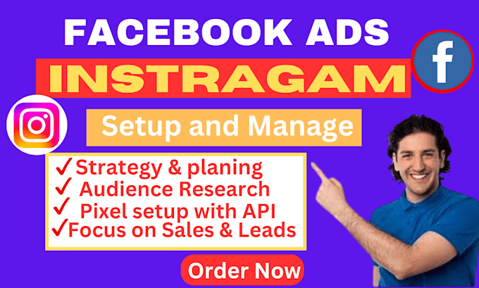 Gig Preview - Set up facebook ads campaign, fb marketing ,run fb, ig ads for leads and sales