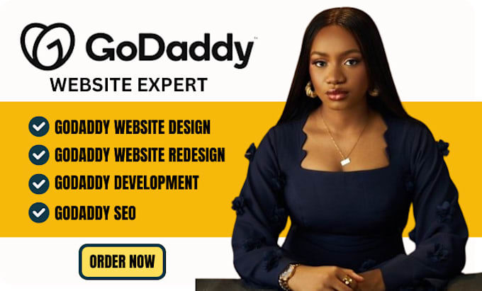 Gig Preview - Godaddy website design godaddy website redesign godaddy design ionos website