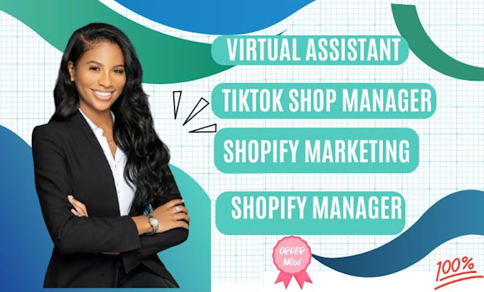 Gig Preview - Virtual shopify assistant store manager, tiktokshop manager