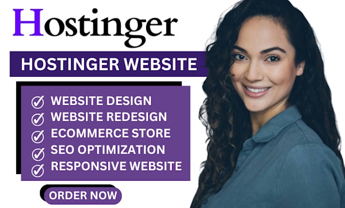 Gig Preview - Design hostinger website redesign website wordpress, hostinger website builder