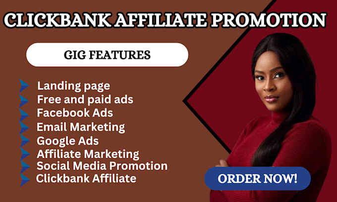 Gig Preview - Clickbank affiliate link promotion affiliate marketing affiliate program manager