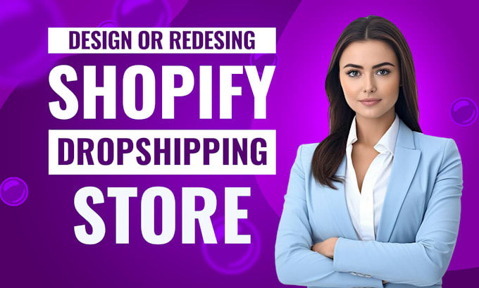 Gig Preview - Build shopify website, design or redesign shopify store, dropshipping store