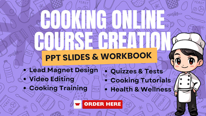 Bestseller - write cooking online course, ppt slides creation, recipe course on tella, udemy