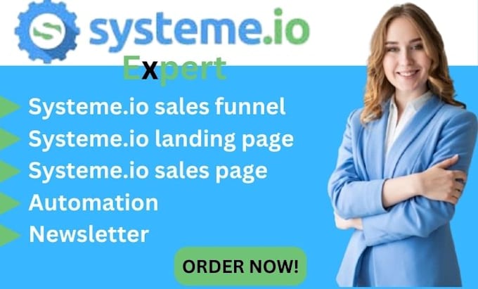 Gig Preview - Build high converting sales funnels with systeme io and landing pages