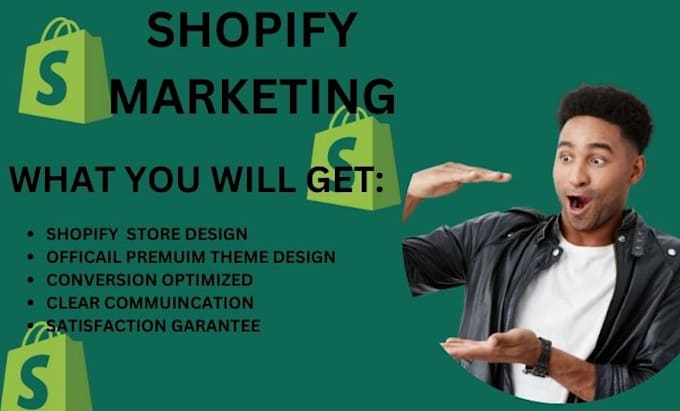 Gig Preview - Design or redesign your shopify store high conversion rate cro