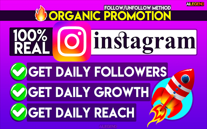 Gig Preview - Organic instagram promotion and marketing daily growth target audience