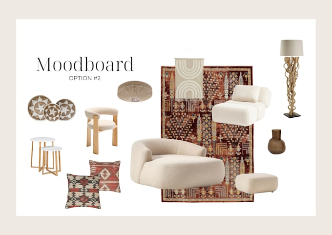 Gig Preview - Create a mood board for your residential or commercial space