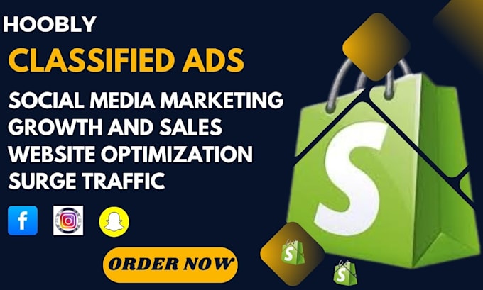 Gig Preview - Do shopify marketing hobly classified ads social media promotion boost sale