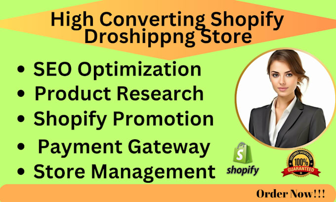 Gig Preview - Build high converting performance shopify dropshipping store product research