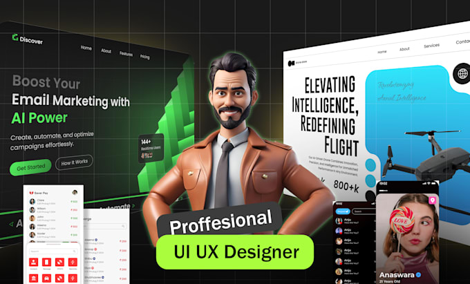 Gig Preview - Create trending web UI UX designs and app UI UX designs