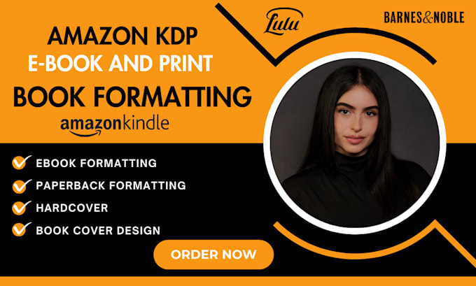 Gig Preview - Book formatting for amazon KDP, ingramspark paperback layout design lulu ebook