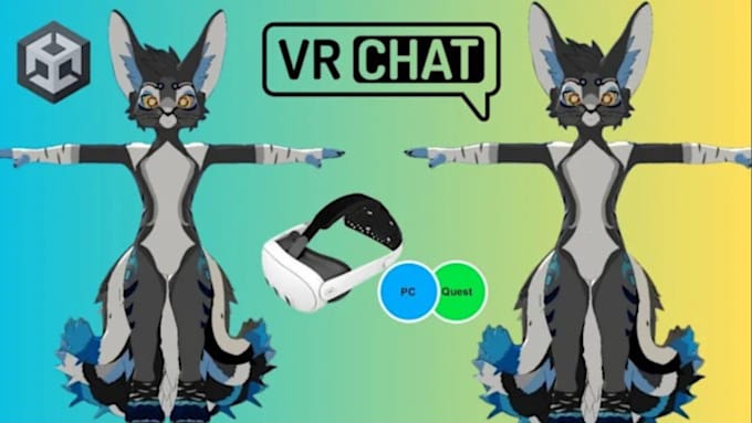 Gig Preview - Create custom vrchat avatar, vrc character 3d model, furry or anime avatar