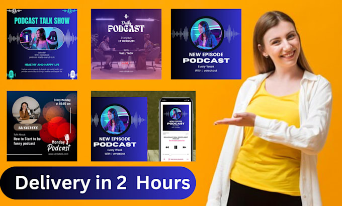 Gig Preview - Do professional podcast cover art and logo design for custom branding