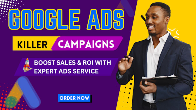 Gig Preview - Setup, manage optimize google ads adwords ppc campaign shopping ads