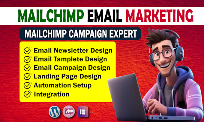 Gig Preview - Do mailchimp email marketing, automation and mailchimp template design, klaviyo