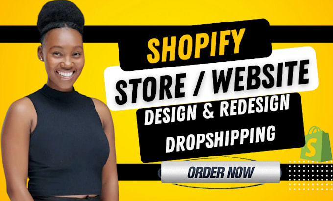 Gig Preview - Setup shopify website design shopify store redesign pod store website redesign