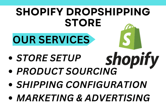 Gig Preview - Create shopify dropshipping store via temu aliexpress dsers oberlo zendrop doba