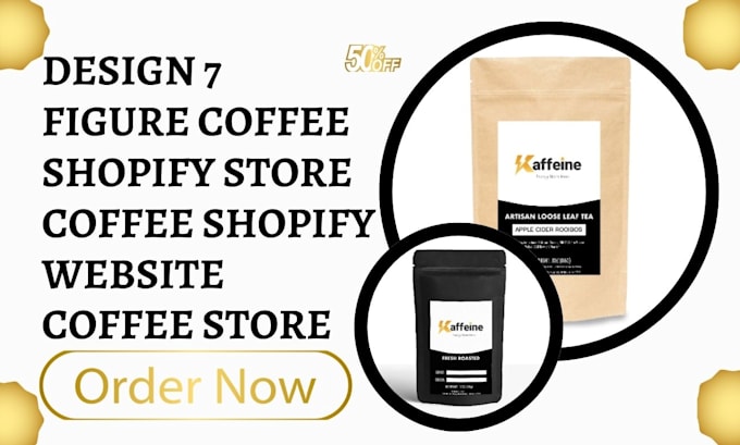 Gig Preview - Design 7 figure coffee shopify store coffee website coffee shopify store