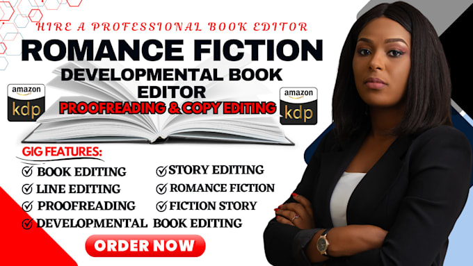 Gig Preview - Romance fiction novel editing, proofread story book, developmental book editing