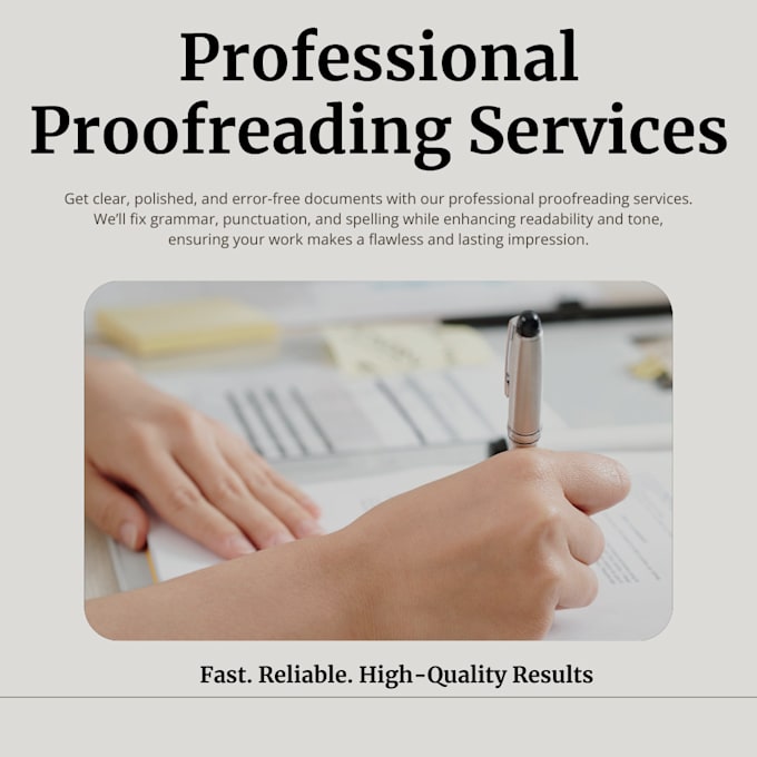 Gig Preview - Proofread and edit your documents for grammar and clarity