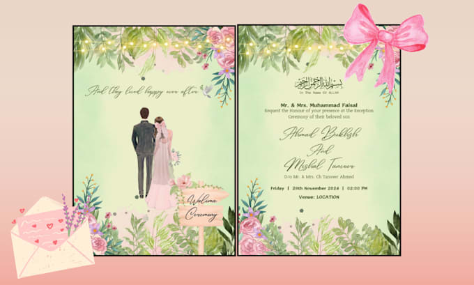 Gig Preview - Create a unique wedding or event invitation for you