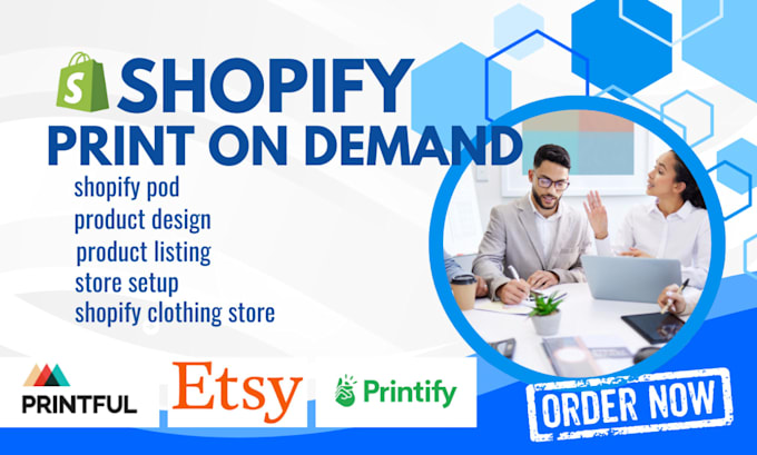 Gig Preview - Build your wix shopify esty print on demand ecommerce website development