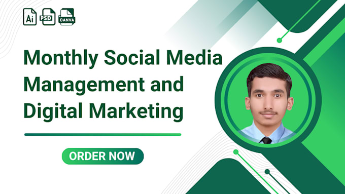 Gig Preview - Create monthly social media management and digital marketing