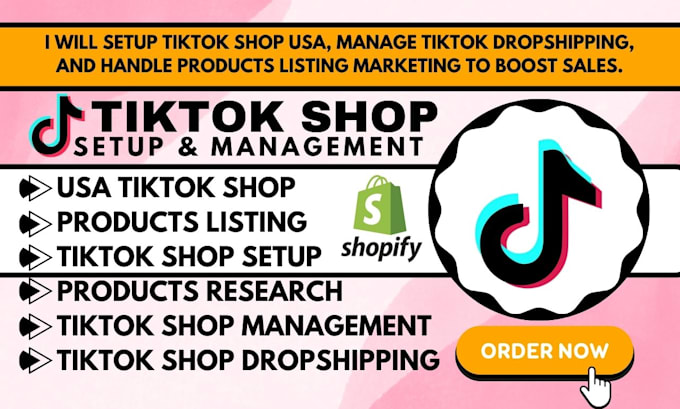 Gig Preview - Setup USA tiktok shop manage tiktok dropshipping products listing to boost sales