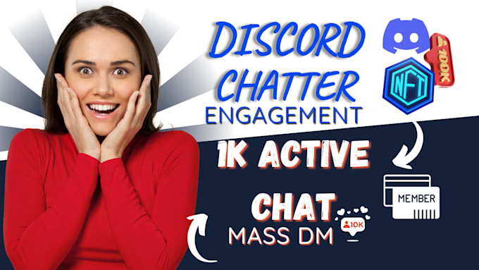 Bestseller - do discord chatter discord server engagement chat in your discord discord admin