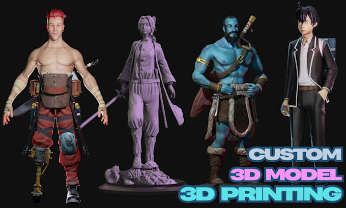 Gig Preview - Sculpt 3d character model action figure 3d toys for 3d printing and rendering